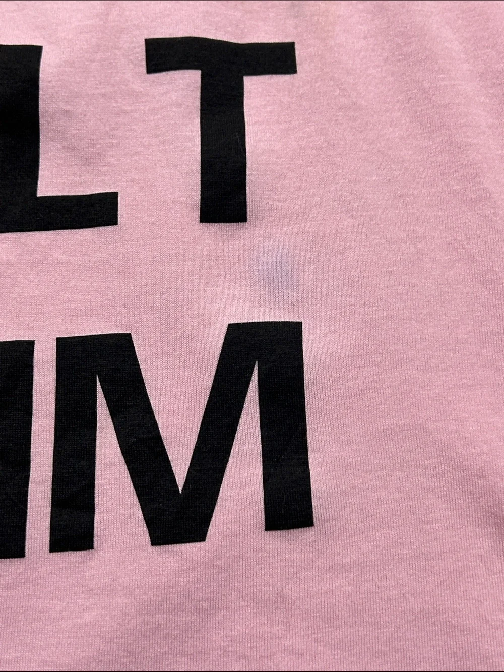H&M Pink Men's Graphic Swim Tank with Black Text